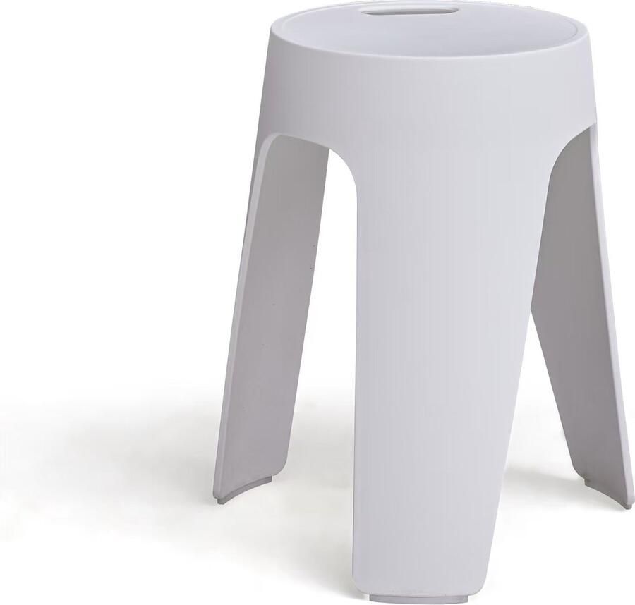 Merkloos krukje SET VAN 4 opstapkrukje stapelbaar 30*46CM wit