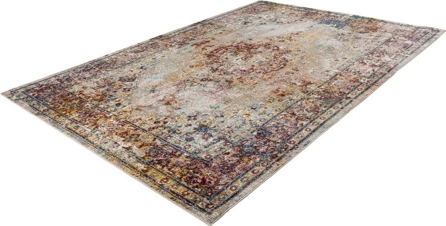 'merkloos'' Lalee Picasso Keshan vloerkleed industrieel vintage laagpolig trendy multi beige kleuren 240x290cm