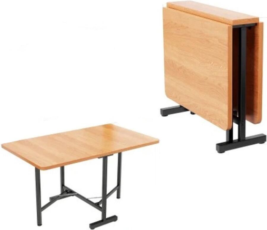 Merkloos MazrekuHome Verlengbare eettafel Uitschuiftafel Klassiek design Van hout met metalen poten 120 tot 160 cm 4 tot 6 pers