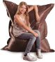 Merkloos Originele Metallic Junior Indoor XL zitzak 250 liter reuzenzitzak zitkussen stoel van katoen; perfect voor kinderen (140 x 110 cm brons) - Thumbnail 1