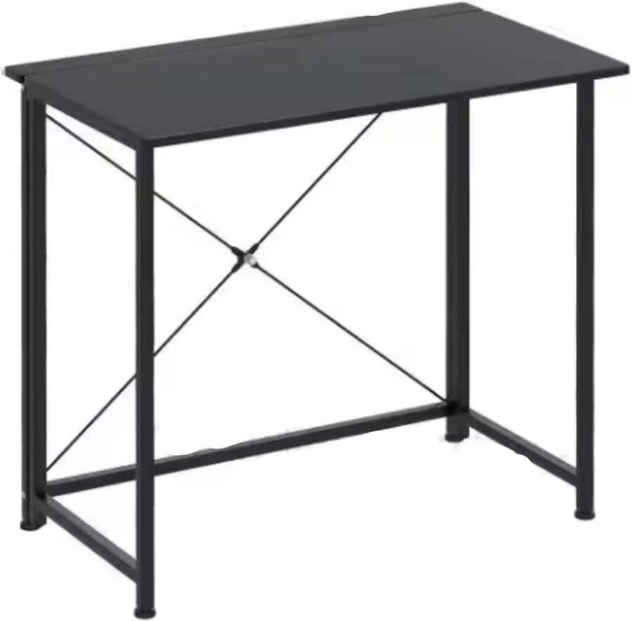 Merkloos RM Store Inklapbaar Bureau Kantoorbureau Laptop Tafel Studietafel Kantoormeubilair Opvouwbaar Zwart 80 x 45 x 74 cm