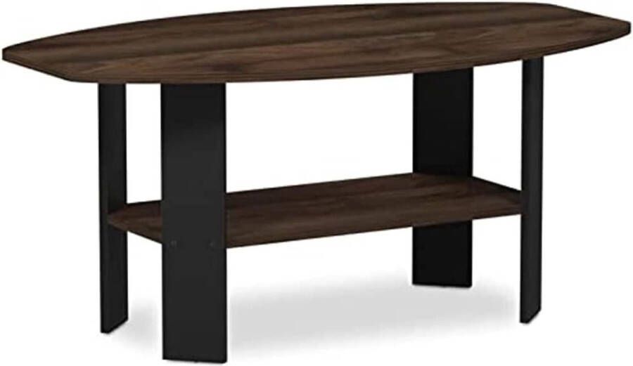 Merkloos Simple Design Salontafel hout Columbia Walnoot zwart 54 61 x 54 61 x 41 28 cm