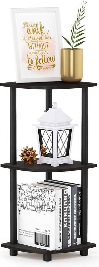 'merkloos'' Slimme Oplossing voor Kleine Ruimtes: Hoekkast Multifunctioneel Rek met 3 Niveaus Stijlvol Houten Ontwerp