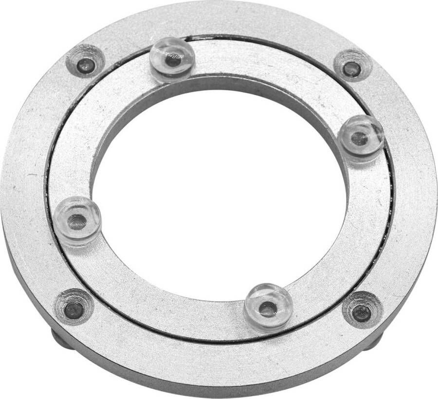 Merkloos Stevig draaiplateau van aluminiumlegering draaibaar kogellager ronde eettafel soepel draaibare plaat voor tafelblad serveerbeurzen