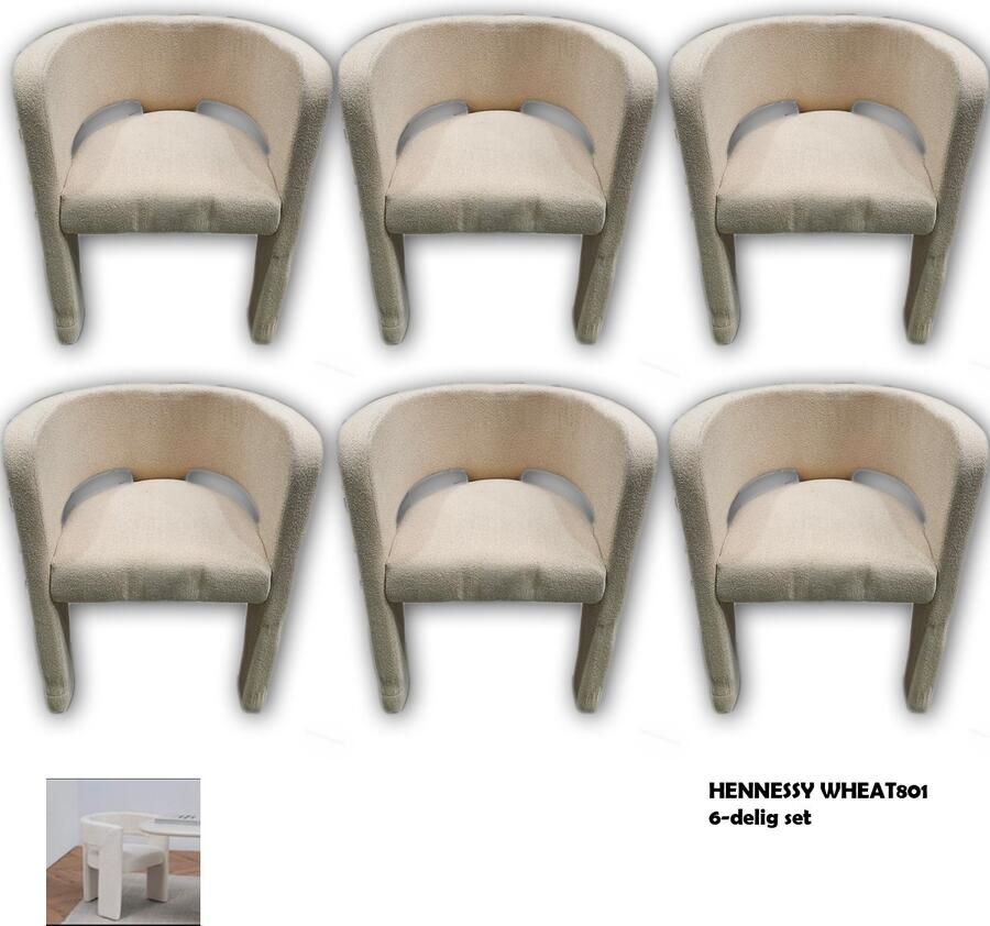Merkloos Stoel HENNESSY WHEAT801 6-delig set. Per stoel 160€ - Foto 2