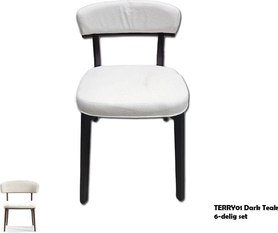 Merkloos Stoel TERRY01 Dark Teak 6-delig set. Per stoel 125€ - Foto 2
