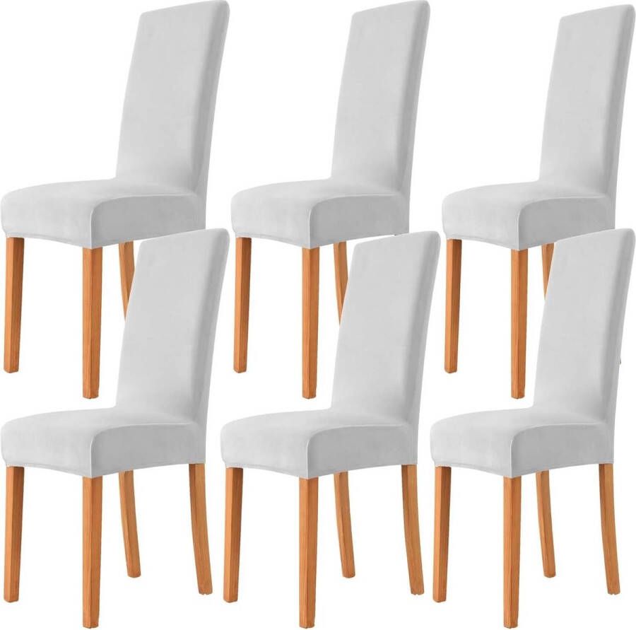 Merkloos Stoelhoezen set van 4 6 stuks wasbaar fluweel stretch universele stoelhoezen voor hotel ceremonie banket bruiloft feest decoratie verlichting 6