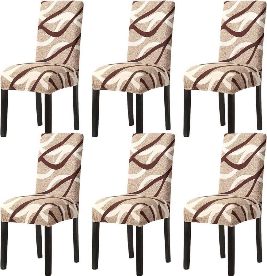 Merkloos Stoelhoezen set van 4 of 6 stretch stoelhoezen voor eetkamerstoelen afneembaar wasbaar decoratie voor hotel ceremonie banket keuken restaurant huis bruiloft feest