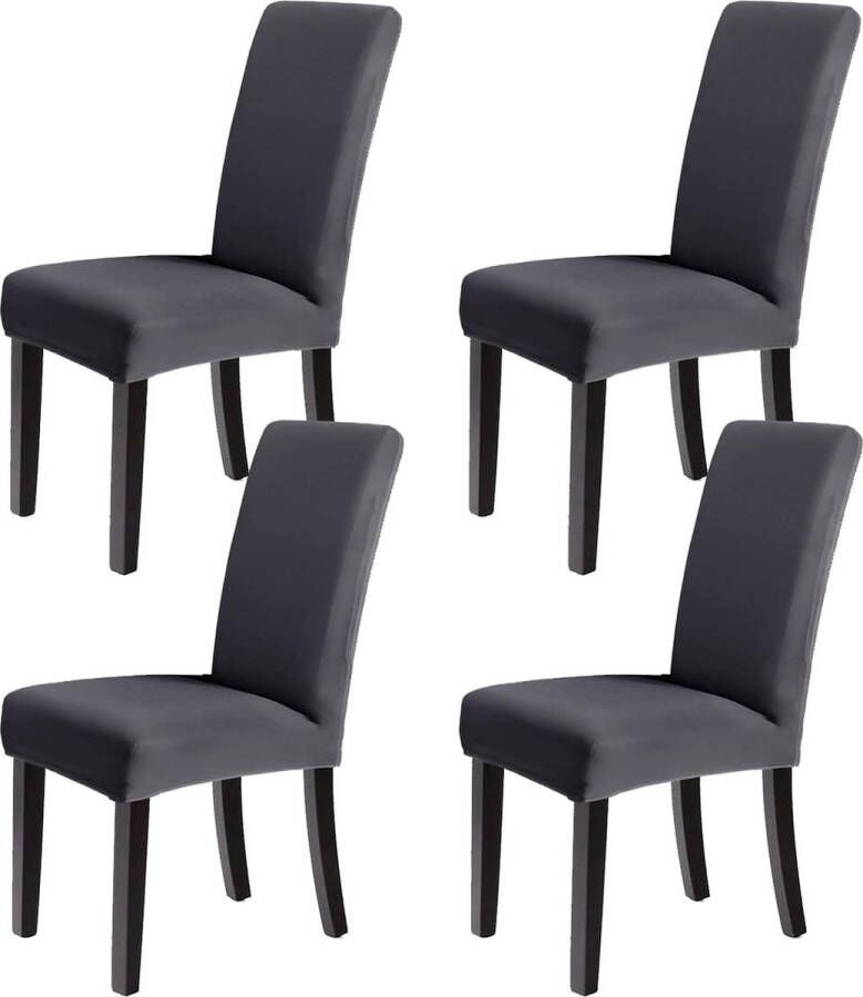 Merkloos Stoelhoezen set van 4 stoelhoezen stretch hoezen voor schommelstoelen eetkamerstoelen bescherming stoelhoezen decoratie bi-elastische overtrek voor hotel bruiloft banket keuken