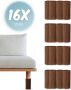 'merkloos'' Stoelpoot beschermers Stoelpoot sokken Stoelpoot doppen Bruin 20 55 MM Anti kras 16 stuks voor 4 stoelen - Thumbnail 1