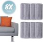 'merkloos'' Stoelpoot beschermers Stoelpoot sokken Stoelpoot doppen Grijs 20 55 MM Anti kras 8 stuks voor 2 stoelen - Thumbnail 1