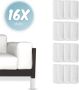 'merkloos'' Stoelpoot beschermers Stoelpoot sokken Stoelpoot doppen Wit 20 55 MM Anti kras 16 stuks voor 4 stoelen - Thumbnail 1