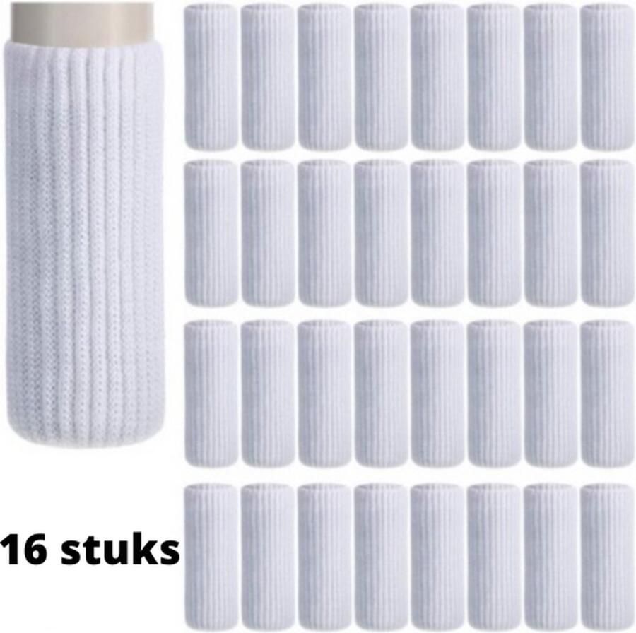 Merkloos Stoelpoot beschermers Stoelpoot sokken Vloerbeschermer Stoelpootdoppen Wit- 16 stuks