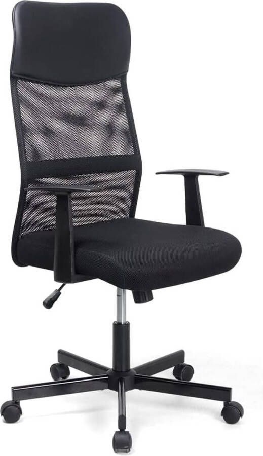 Merkloos Verstelbare hoofdsteun bureaustoel Ergonomische Mesh Swivel bureaustoel lumbaalsteun hoogte verstelbaar 360 ° roterende functie Mesh rugleuning stoel geschikt voor thuiskantoor