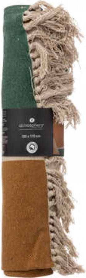 Merkloos Vrolijk Bedrukt Katoenen Vloerkleed Met Patroon Modern Elegant Cadeau Woondecoratie Huishoudtextiel Vloerkleed Met Kwastjes Aan Beide Zijden Tapijt Katoen Donkergele Kleur 120x170 Cm - Foto 2