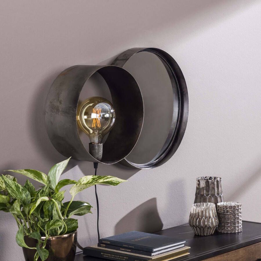 merkloos Wandlamp Indra Wandlamp met spiegel Lamp modern 63 cm