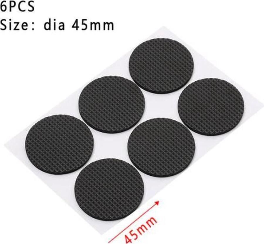Merkloos Zelfklevende meubelonderzetters rond 6 stuks (4 5cm) Vloerbeschermer Antikras Vilt Beschermvilt rond