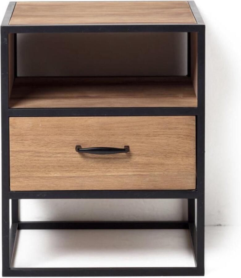 Merkloos niet bekend Nachtkastje Charlie met lade en opbergvak 50x40x40 cm