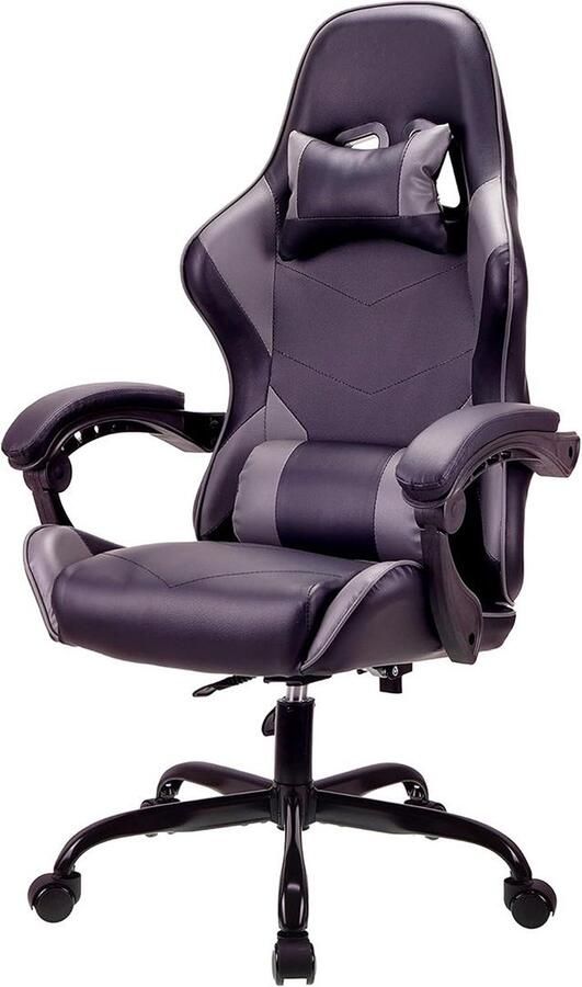 Merklooss Gaming Stoel Ergonomische Bureaustoel Bureaustoelen voor Volwassenen en Kinderen Chair Kantelbaar Paars