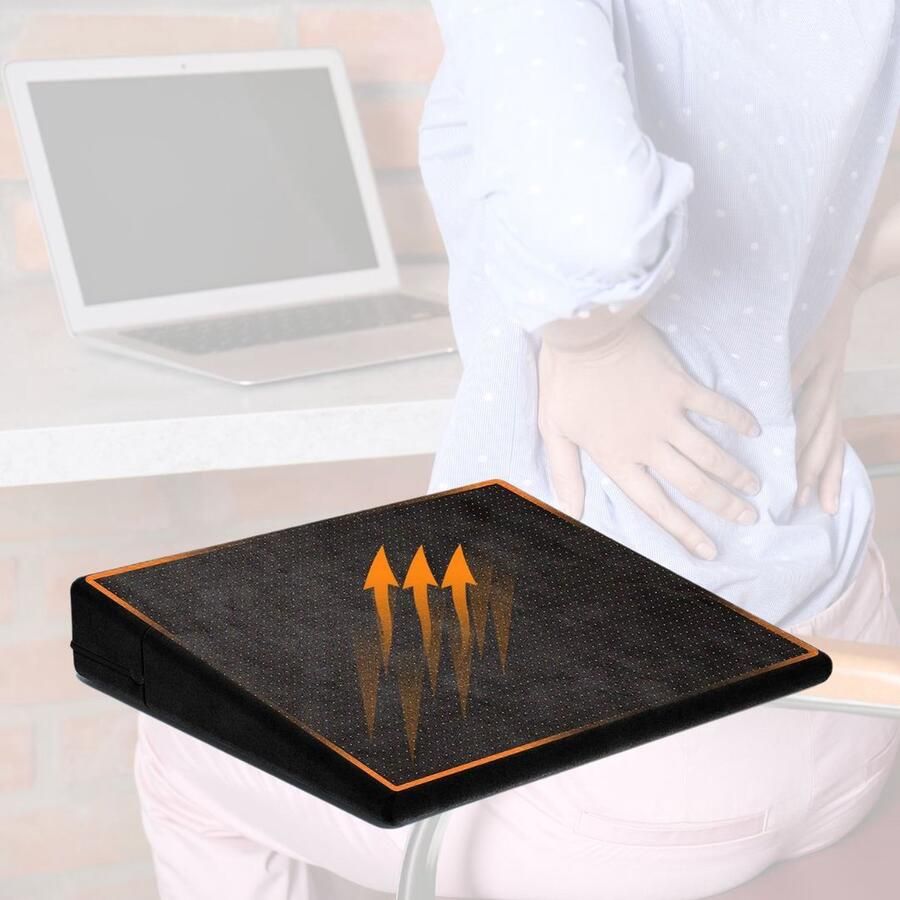 Merklooss Lendekussen Rugsteun Wigkussen Bed Lendesteun Zwart