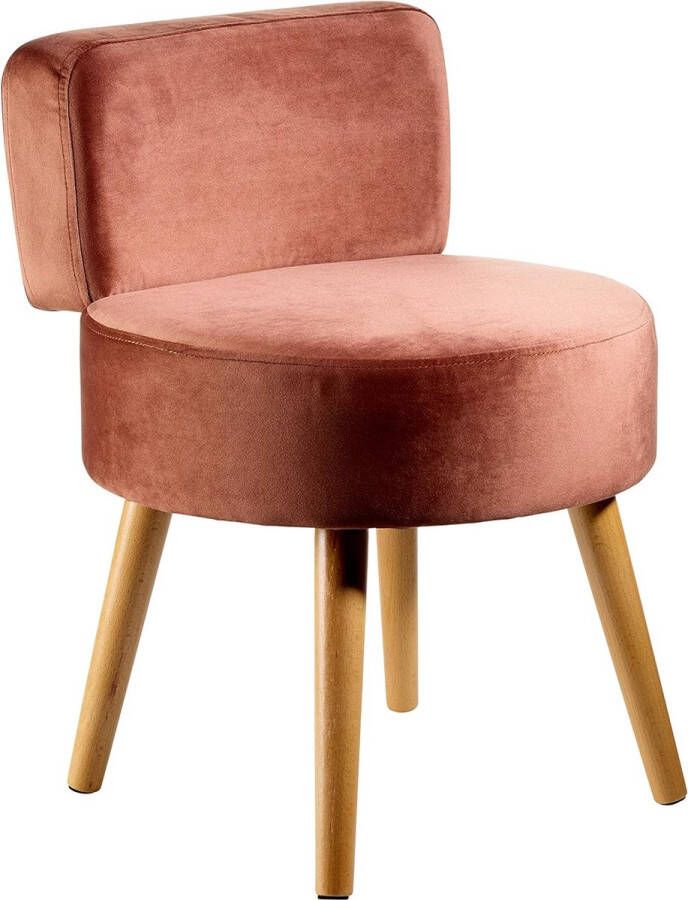 Merklose Fauteuil Milo gestoffeerde stoel Scandinavische fauteuil stoel met comfort hoge rugleuning zachte schuimvulling voor woonkamer en leeshoek houten poten 44 x 58 cm 4 kg taupe