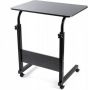 Merklose- Mobiele Bureau Laptop bijzettafel Sta bureau voor laptop tafel voor thuis Bureau Op Wielen thuiskantoor (80cm * 40cm) - Thumbnail 1