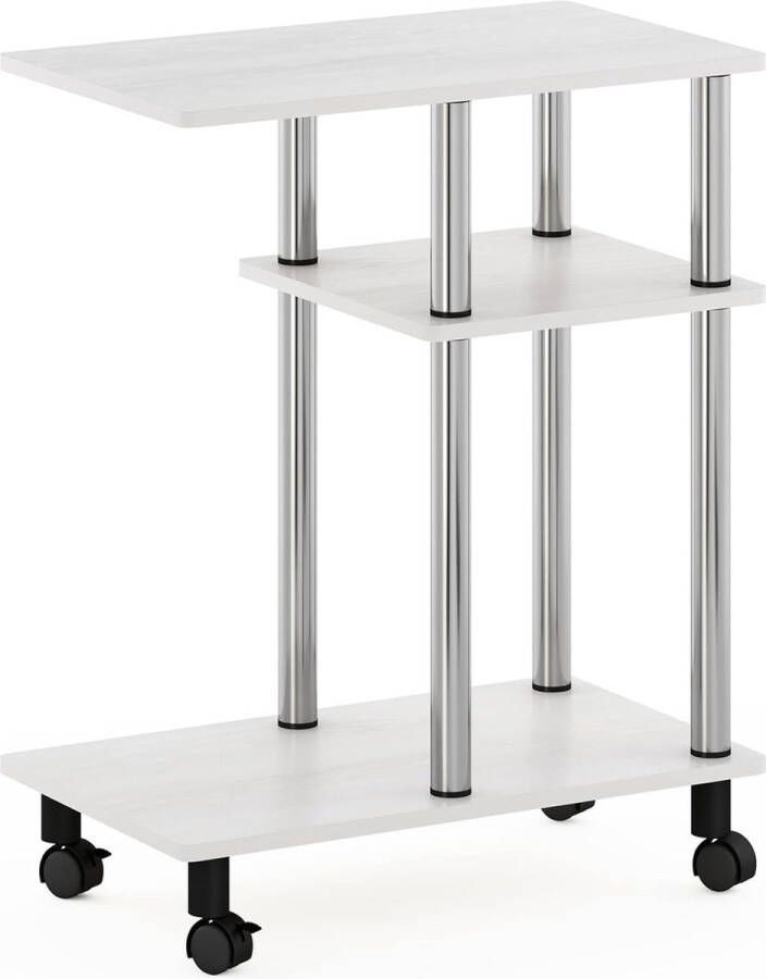 Merkloze Stijlvol Gemak: Turn-N-Tube U-vormige Bijzettafel met Wielen Perfect voor Moderne Bijzettafels!