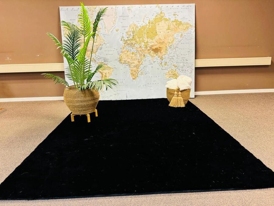 Messermann ABSA Vloerkleed 160x230 Zwart Hoogpolig Fluffy faux fur Tapijt Vloerkleed Extra dikke kwaliteit Fluffy Vloerkleed Nette afwerking- woonkamer slaapkamer tapijt 160x230-hoogpolig-vloerkleden 160x230-black friday 2024 deal