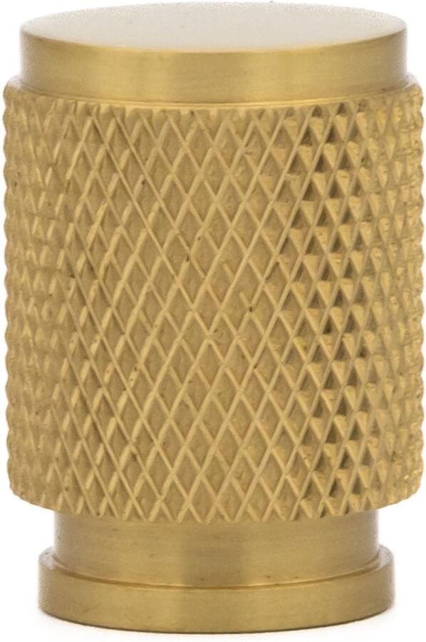 Messtique Kastknop Knurled Mini 18mm – Stijlvolle Messing Knop Gepolijst Messing