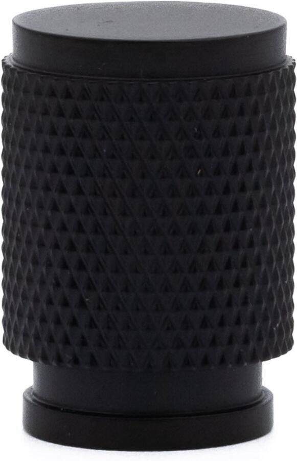 Messtique Kastknop Knurled Mini 18mm – Stijlvolle Messing Knop Antraciet