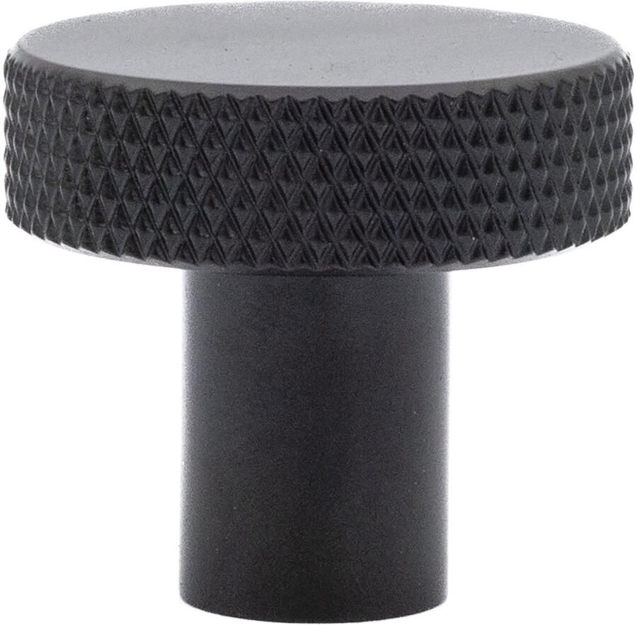 Messtique Kastknop Knurled Radio 32mm – Luxe Messing Knop Gepolijst Messing ongelakt