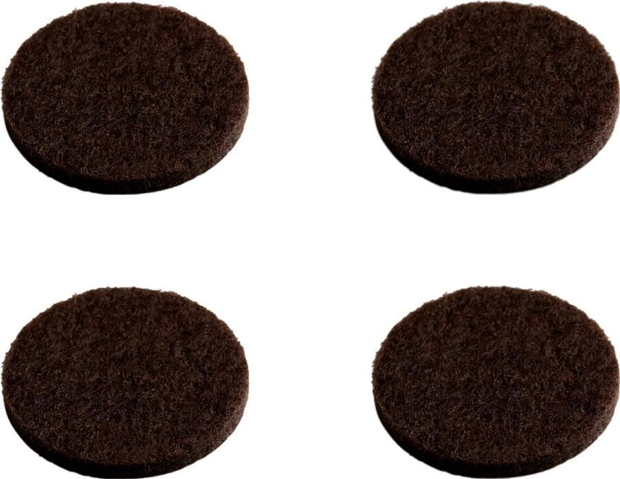 Metafranc Zelfklevende viltjes voor stoelen en tafels 17mm 20stuks bruin zwart