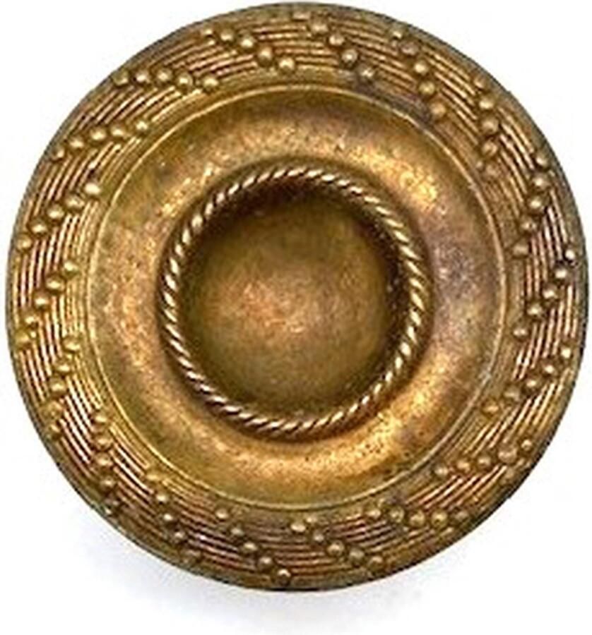 Metal Style Knop Messing antiek plat Ø 30mm