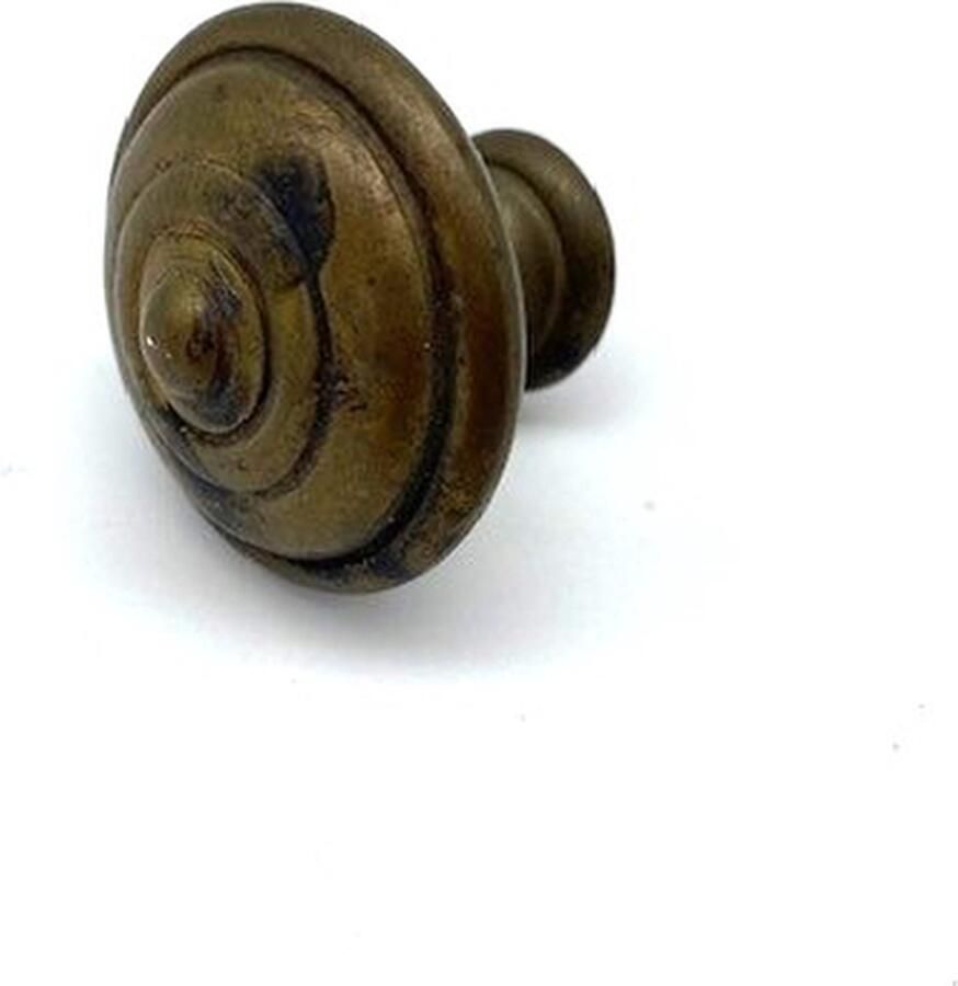 Metal Style Knop Messing Antiek rond Epoque 30mm