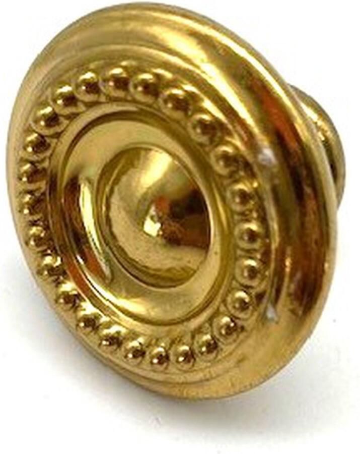 Metal Style Knop Messing glanzend rond Kralenketting 35mm