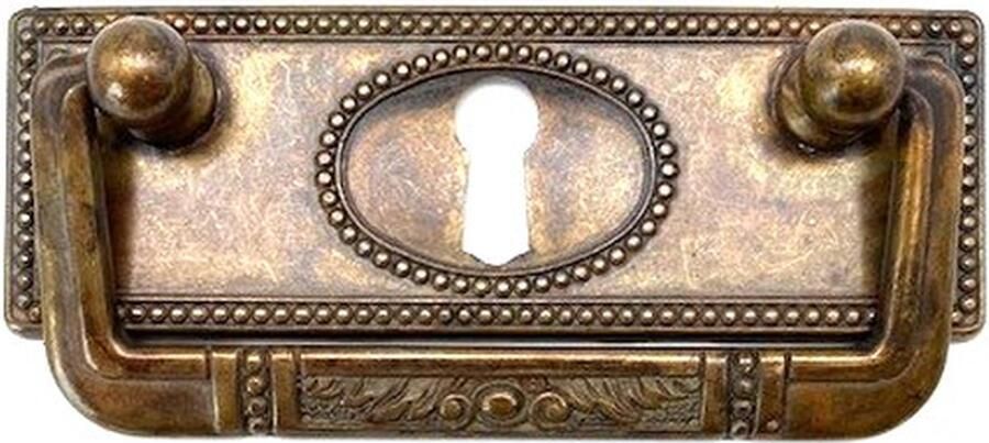 Metal Style Ladegreep Messing Antiek Ovale Kralenketting met sleutelgat 97x33mm