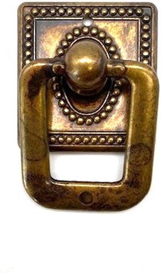 Metal Style Ladegreep Messing Antiek Ovale Kralenketting vierkant 33mm