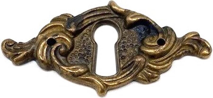 Metal Style Sleutelplaat Messing antiek Klein 'Golven' 62x29mm