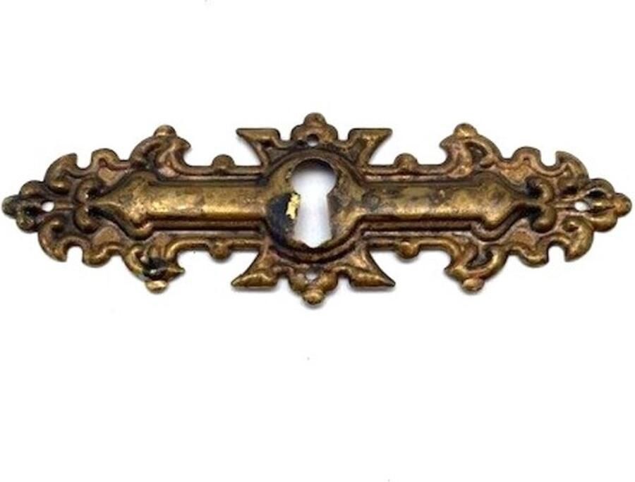 Metal Style Sleutelplaat Messing antiek Orientaal horizontaal 114x38mm