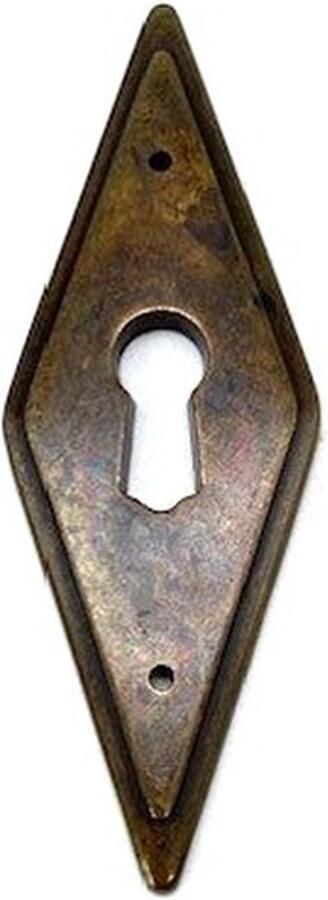 Metal Style Sleutelplaat Messing Antiek Ruit verticaal Groot 31x91mm