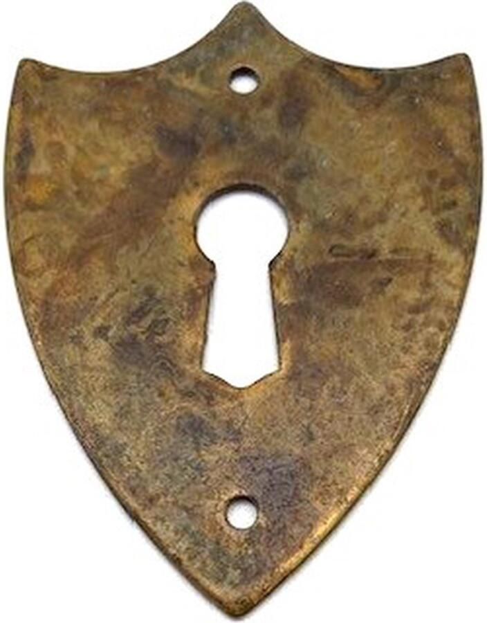 Metal Style Sleutelplaat Messing Antiek Wapenschild Groot 42x57mm