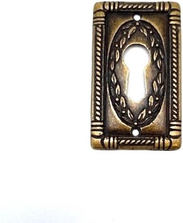 Metal Style Sleutelplaatje Brons antiek rechthoekig 25x43mm