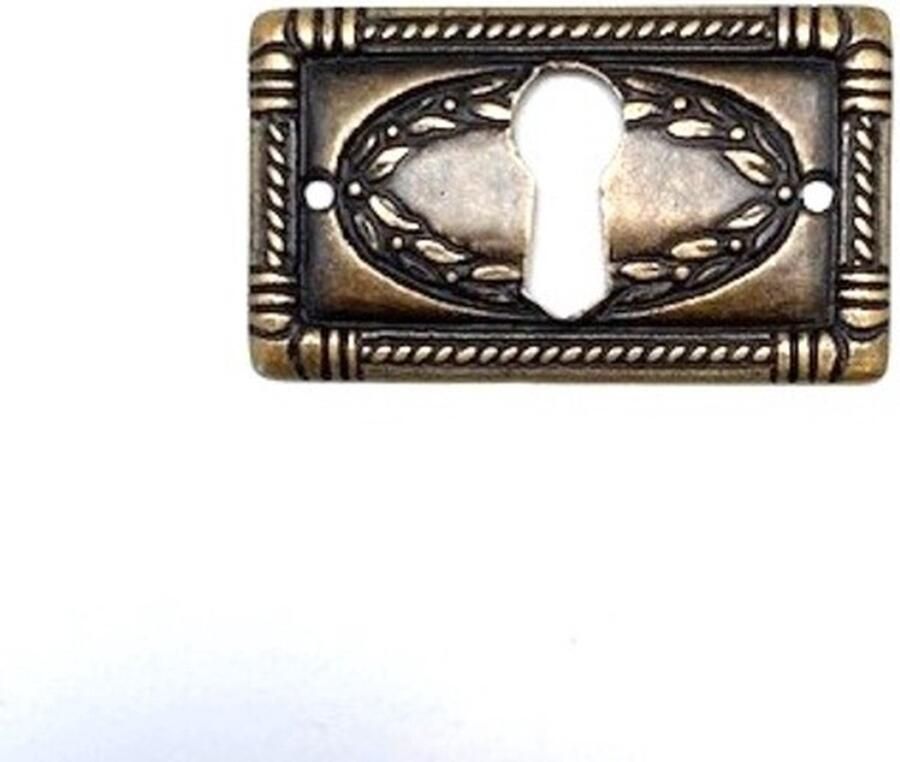 Metal Style Sleutelplaatje Brons antiek rechthoekig 43x25mm