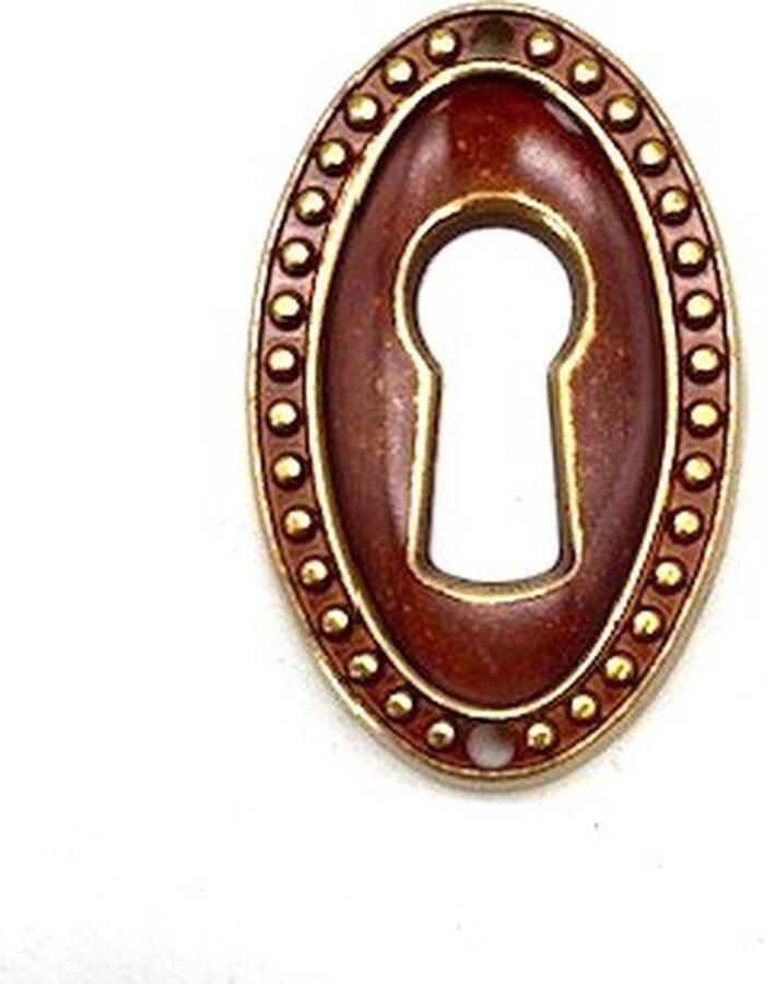 Metal Style Sleutelplaatje Messing glanzend Klein 23x35mm