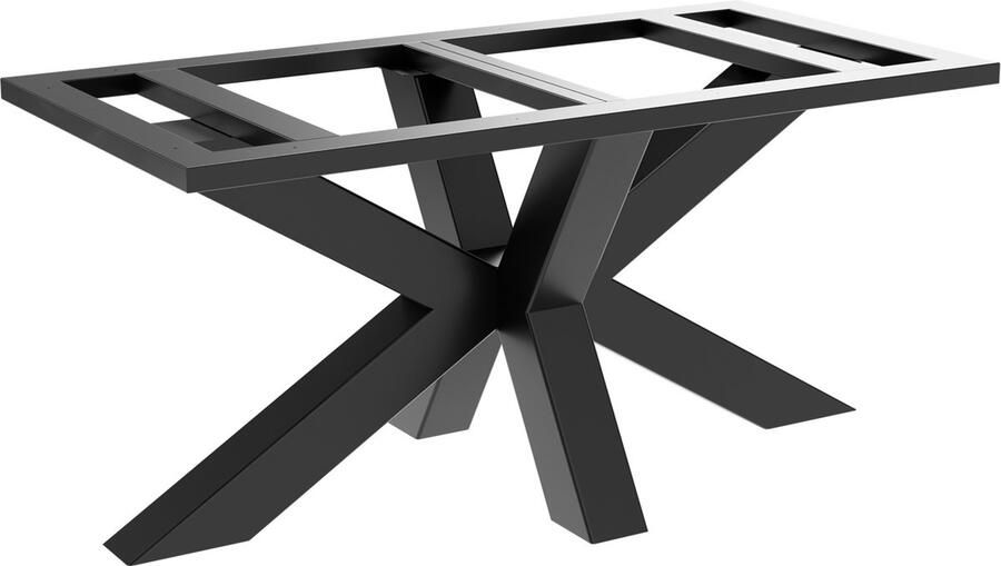 MetaloPro Acamar Frame Extreme – Industrieel Tafelonderstel van Staal Spin- en Stervormig Design Ultieme Stabiliteit voor Eet- en Vergadertafels 160x80x76cm