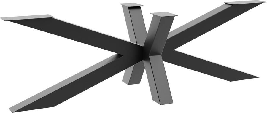 MetaloPro Tafelonderstel Acamar Extreme – Industriële Stalen Tafelpoten met Stervormig Design Poedercoating en Maximale Stabiliteit voor Eet- en Vergadertafels 240x80x72cm