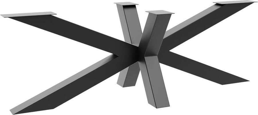 MetaloPro Tafelonderstel Acamar Extreme – Industriële Stalen Tafelpoten met Stervormig Design Poedercoating en Maximale Stabiliteit voor Eet- en Vergadertafels 220x80x72cm