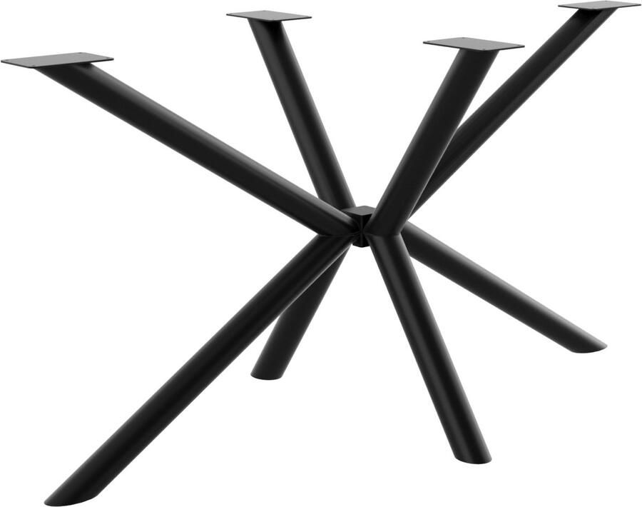 MetaloPro Tafelonderstel Acamar Pipe – Industrieel Metalen Tafelonderstel met Buisontwerp – Zwarte Stalen Basis voor Ronde & Ovale Tafelbladen – Modern Design voor Eet- & Vergadertafels 140x70x72cm