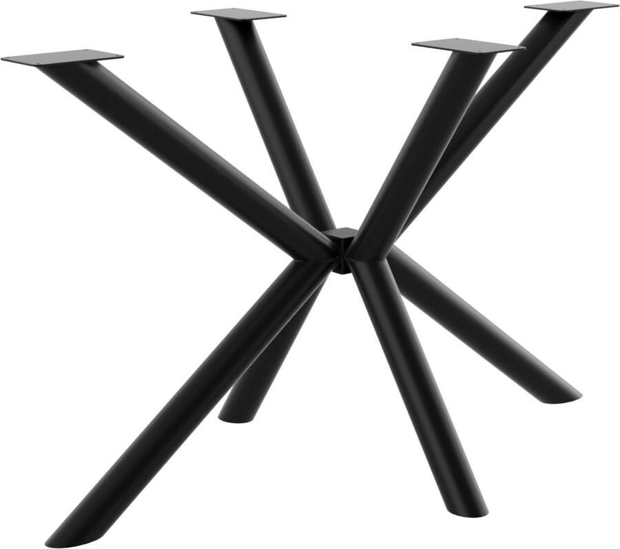 MetaloPro Tafelonderstel Acamar Pipe – Industrieel Metalen Tafelonderstel met Buisontwerp – Zwarte Stalen Basis voor Ronde & Ovale Tafelbladen – Modern Design voor Eet- & Vergadertafels 120x70x72cm