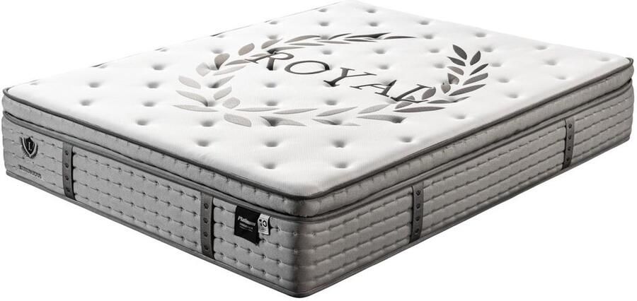 Meuba Home Portofino Boxspring Wit 180x200 Stof Met topper 8cm